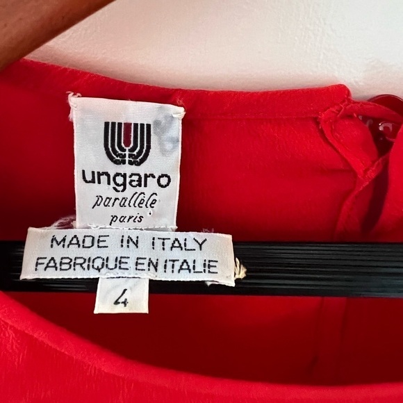 Emanuel Ungaro Parallele Paris Red Blouse - Picture 4 of 11